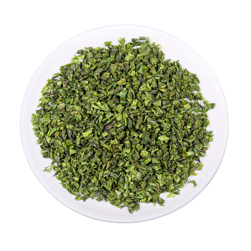 Pimenta verde desidratada